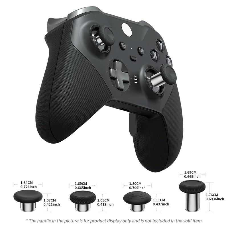 KD.FLY 13-in-1 Metal Thumbsticks Replacement Kits for Xbox Elite Series 2, Xbox Elite 2 Controller Accessories, Includes Magnetic Joysticks, Paddles, Silicone Caps, Storage Bag, Black - Image 3